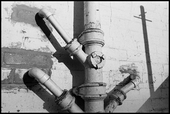 drainpipe and shadow